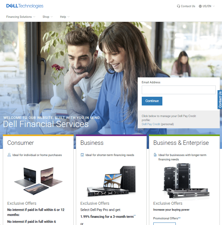 Dell Technologies homepage