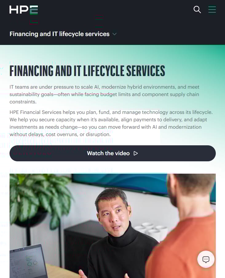 Hewlett Packard Enterprise Website