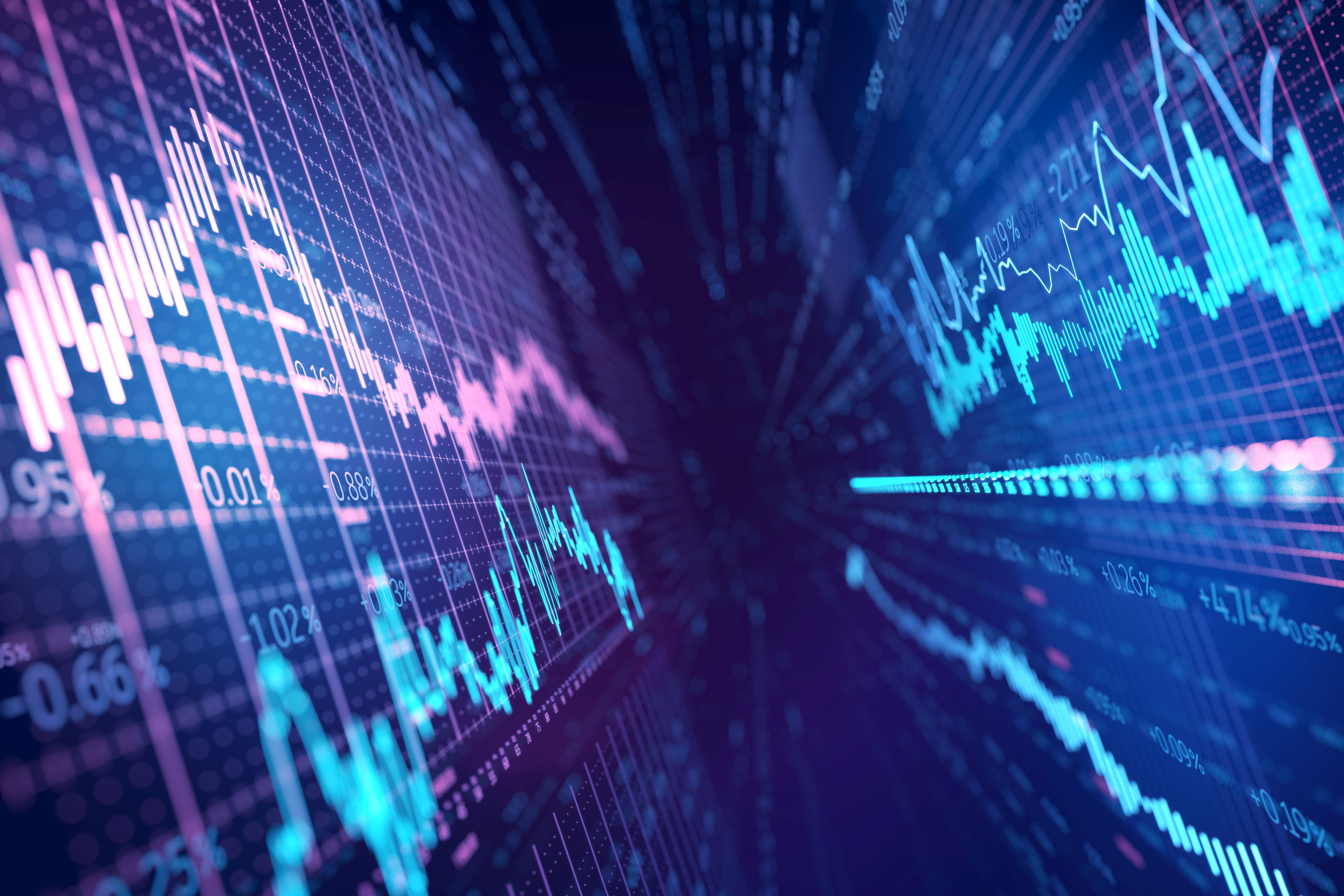 financial data streaming across the image