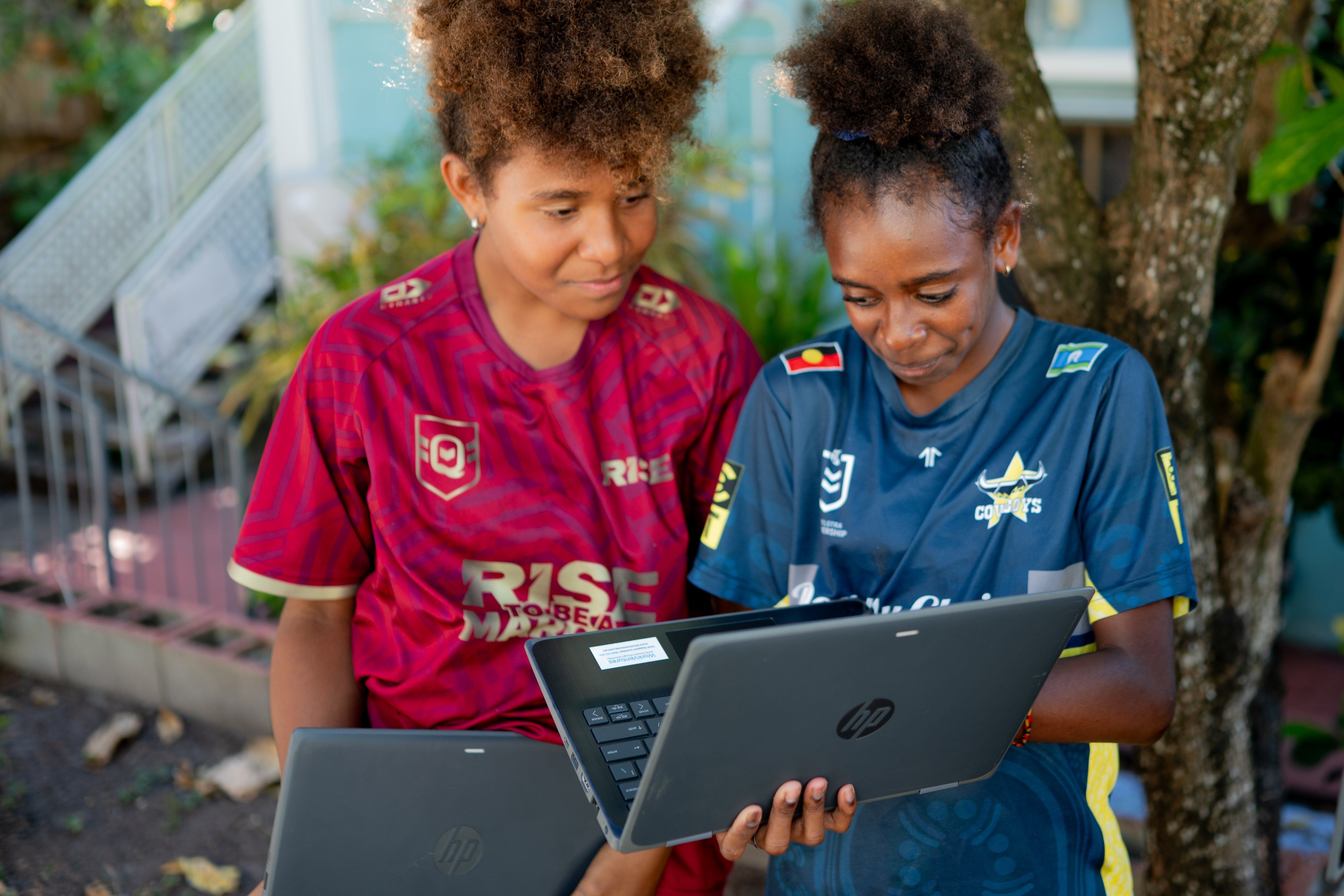 first nations kids on laptops